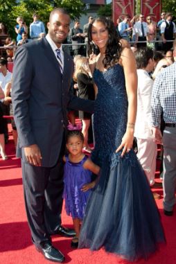 Cute little Lailaa Nicole Williams with her parents Candace Parker and Shelden Williams